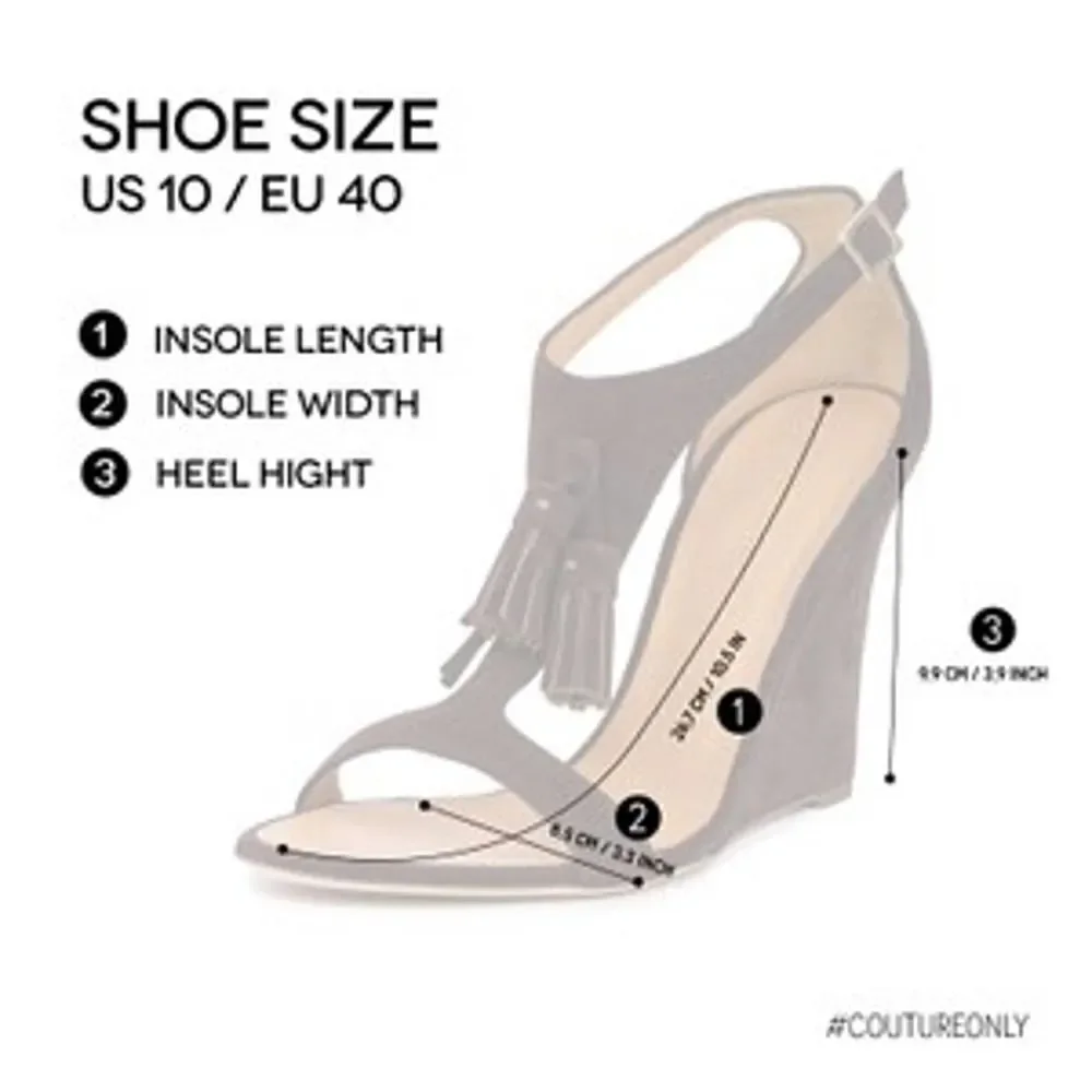 New DSQUARED2 Women US 10 Shoes Brown Suede High Heel Wedge T-Strap Sandals - Picture 10 of 13